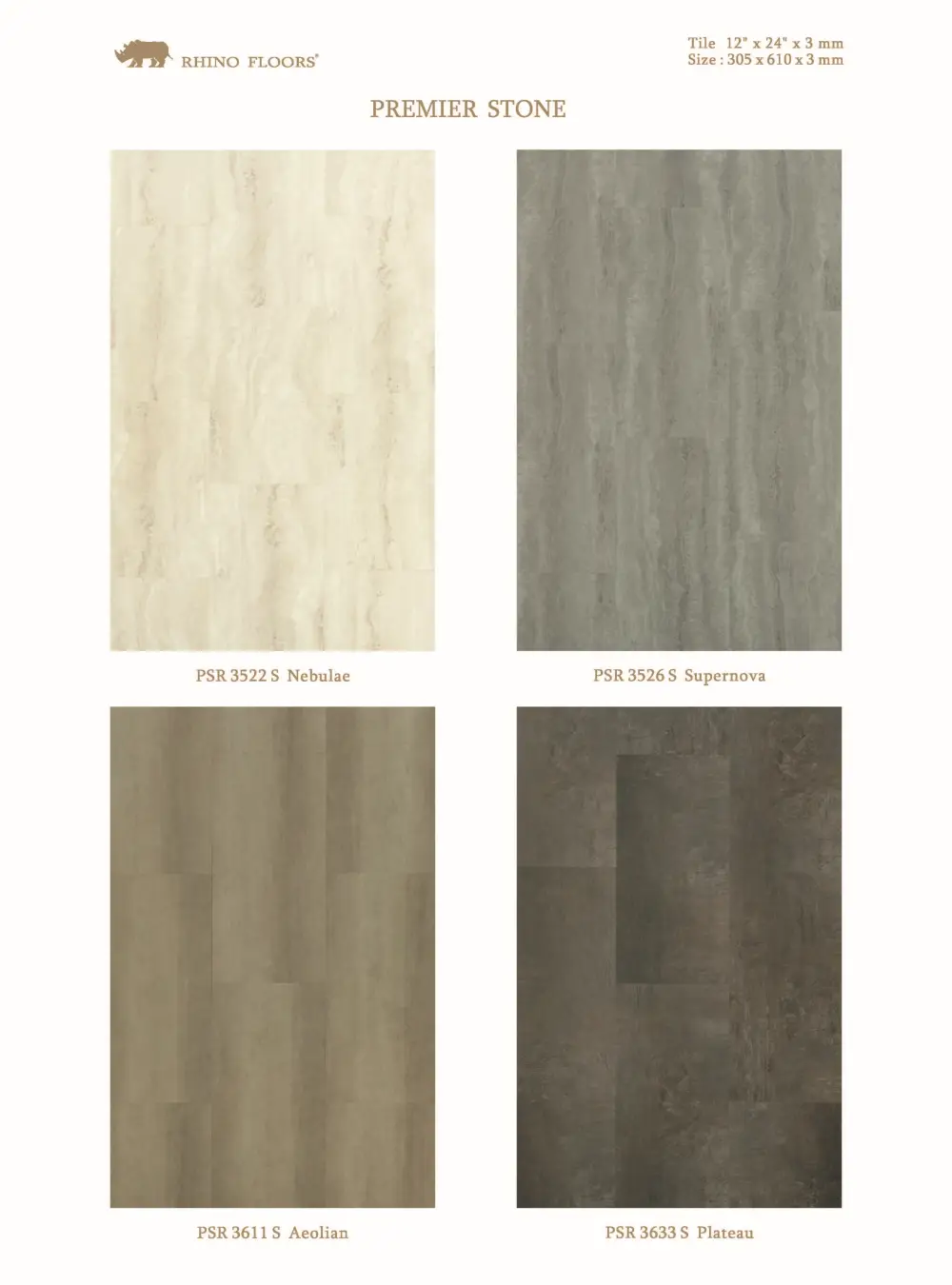 Luxury Vinyl tile, LVT, Rhinofloor, stone tile, office tile, home vinyl tile